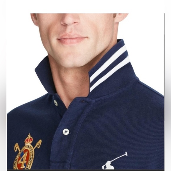 Polo Ralph Lauren Other - Polo Ralph Lauren Custom Slim Fit Big Pony Crest Polo Shirt Navy Blue XL